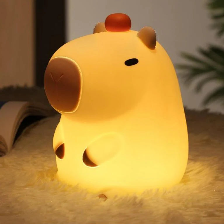 Orange Capybara Squishy Light