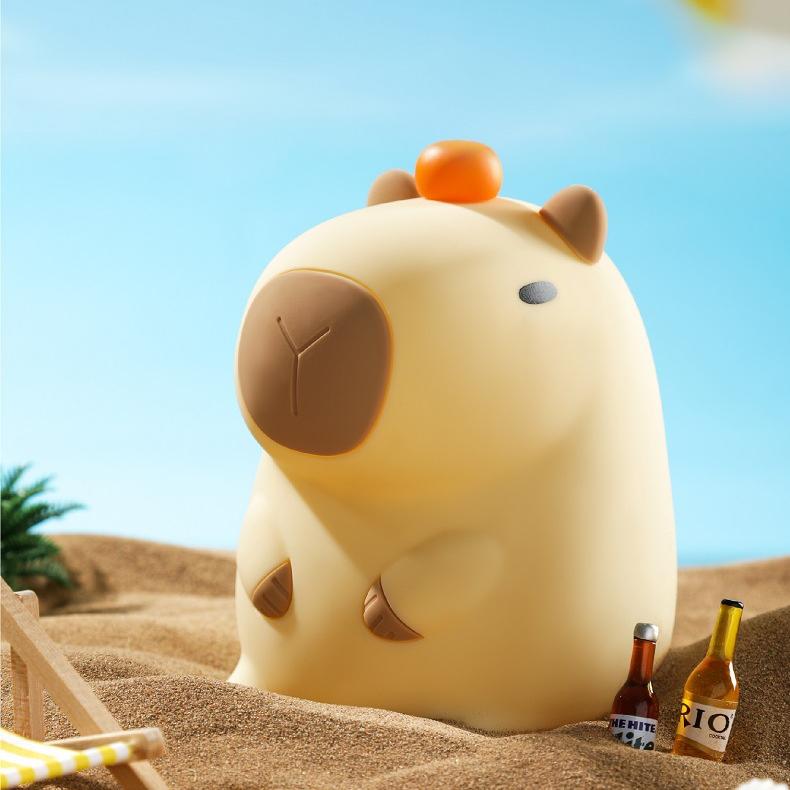 Orange Capybara Squishy Light