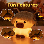 Highland Cow with Hair Light