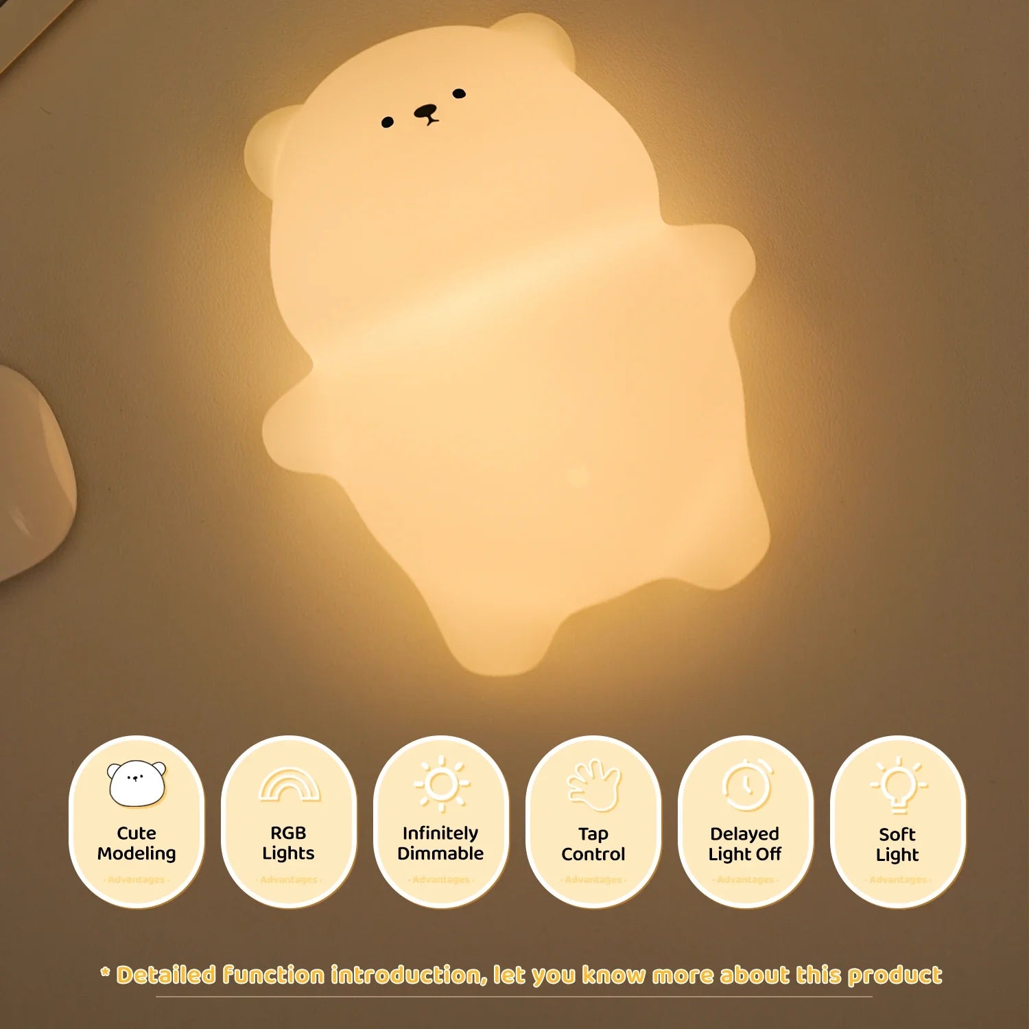 Lying Bear Glow Light