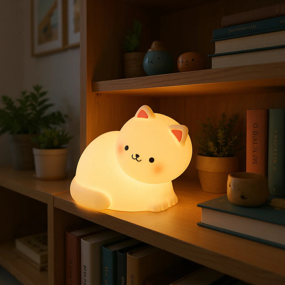 White Kitten Squishy Light