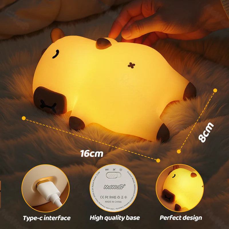 Sleeping Capybara Breathing Light
