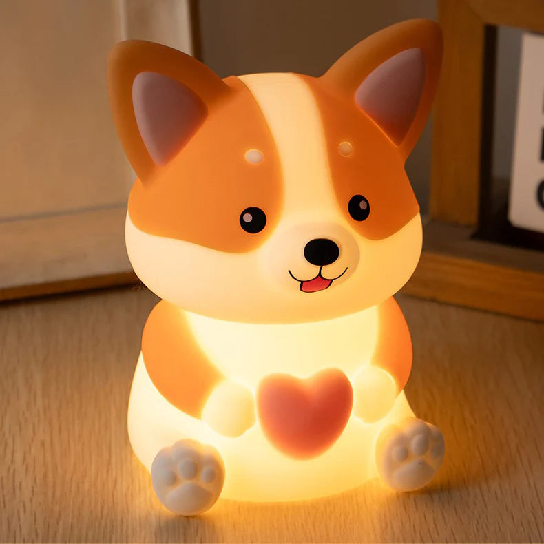Corgi with Heart Light