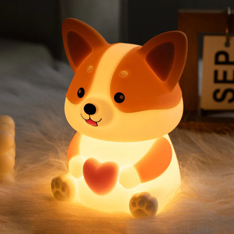Corgi with Heart Light