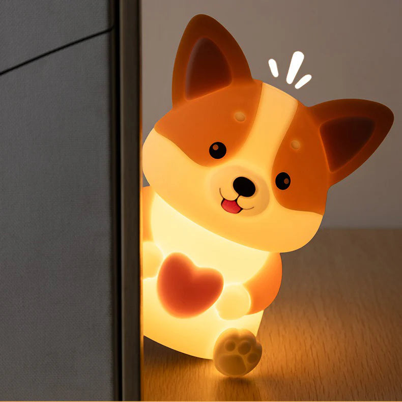 Corgi with Heart Light