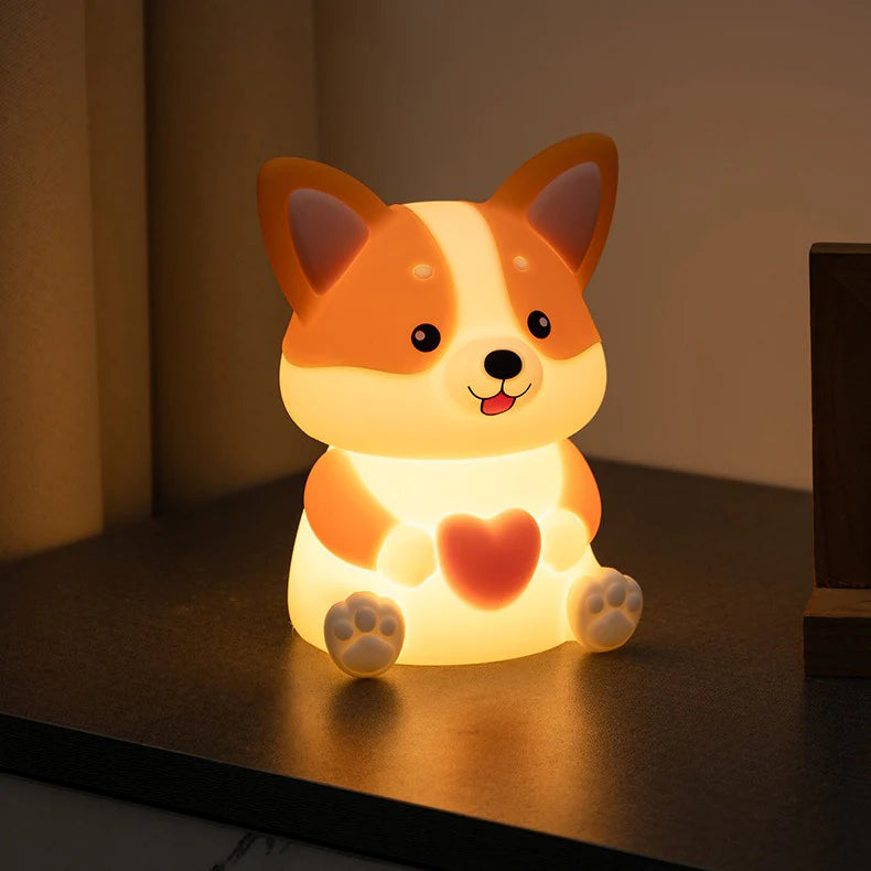 Corgi with Heart Light