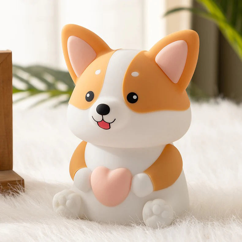 Corgi with Heart Light
