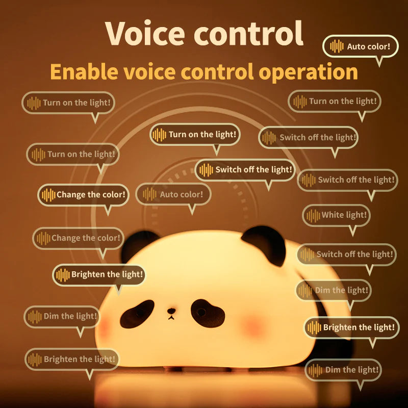Panda Puff Lamp